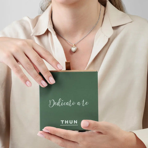 Collana con cuore in ceramica