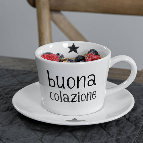 Set 2 Tazze Colazione Buona Colazione