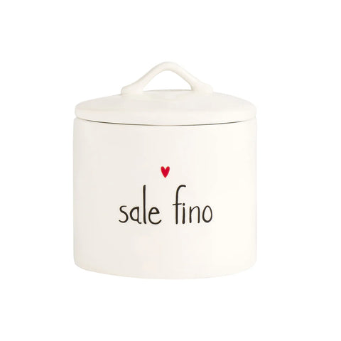 Barattolo in gres decoro Sale fino cuore