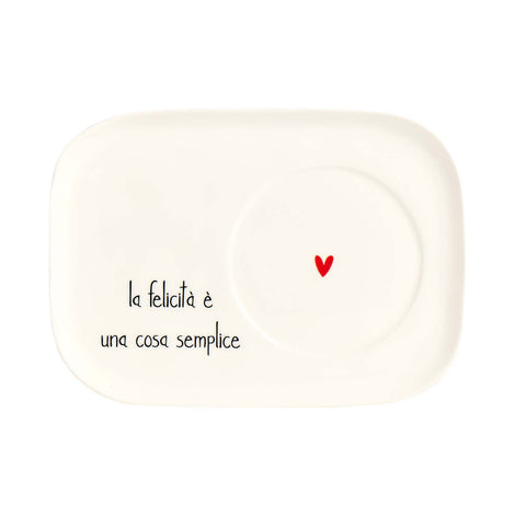 Piatto per tz colazione La Felicità è una cosa semplice Simple Day