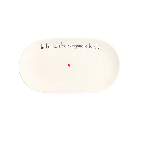 Piatto ovale fondo 25 cm le buone idee vengono a tavola Simple Day