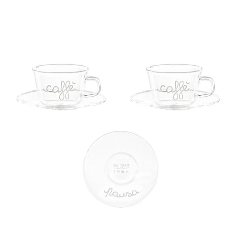 Set 2 tazzine espresso con piattino Pausa Caffè