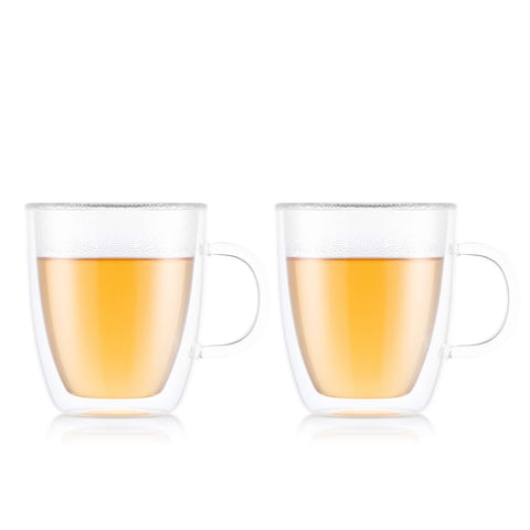 Set 2 tazze jumbo, doppia parete, con manico, 0,45 l Bodum
