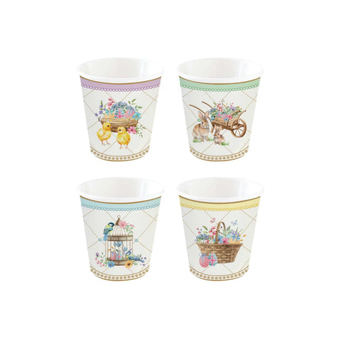 Set 4 bicchierini caffè in porcellana 100 ml SPRING BLOOM easy life