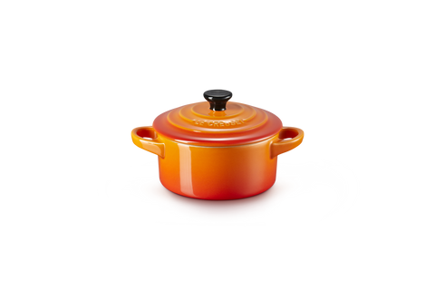 Mini cocotte rotonda in gres vetrificato arancio Le creuset