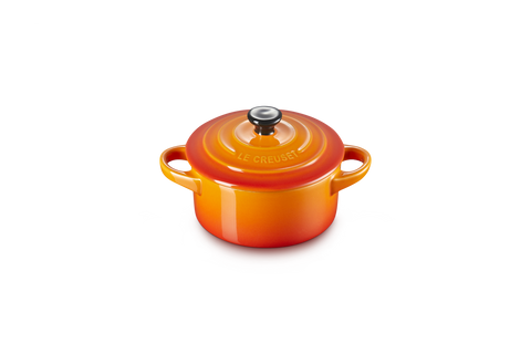 Mini cocotte rotonda in gres vetrificato arancio Le creuset