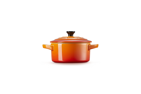 Mini cocotte rotonda in gres vetrificato arancio Le creuset