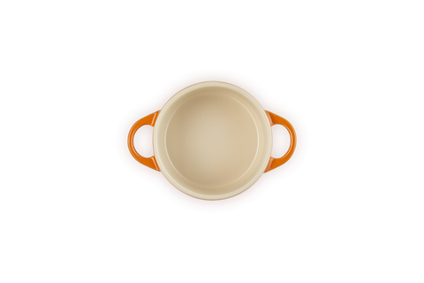 Mini cocotte rotonda in gres vetrificato arancio Le creuset