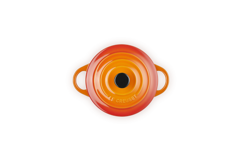 Mini cocotte rotonda in gres vetrificato arancio Le creuset