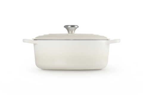 Cocotte ovale Evolution in ghisa vetrificata 29 cm meringue Le creuset