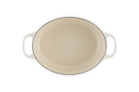 Cocotte ovale Evolution in ghisa vetrificata 29 cm meringue Le creuset