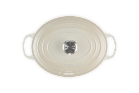 Cocotte ovale Evolution in ghisa vetrificata 29 cm meringue Le creuset