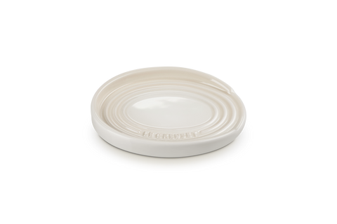 Poggiamestolo ovale in gres vetrificato meringue Le creuset