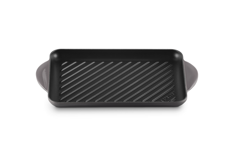 Grill rettangolare Tradition in ghisa vetrificata flint 32 cm Le creuset