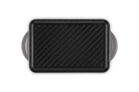 Grill rettangolare Tradition in ghisa vetrificata flint 32 cm Le creuset