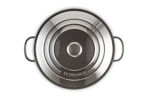 Tegame basso con coperchio in acciaio inox 30cm