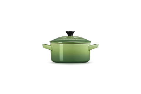 Mini cocotte rotonda in gres vetrificato verde bamboo Le creuset