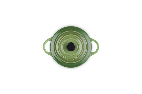 Mini cocotte rotonda in gres vetrificato verde bamboo Le creuset