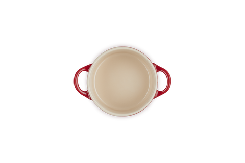 Mini cocotte rotonda in gres vetrificato ciliegia Le creuset