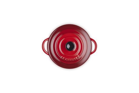 Mini cocotte rotonda in gres vetrificato ciliegia Le creuset