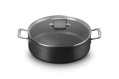 Sauté in alluminio antiaderente con coperchio vetro cm30
