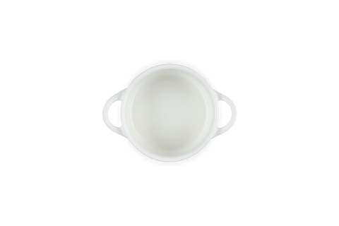 Mini cocotte rotonda in gres vetrificato meringue Le creuset