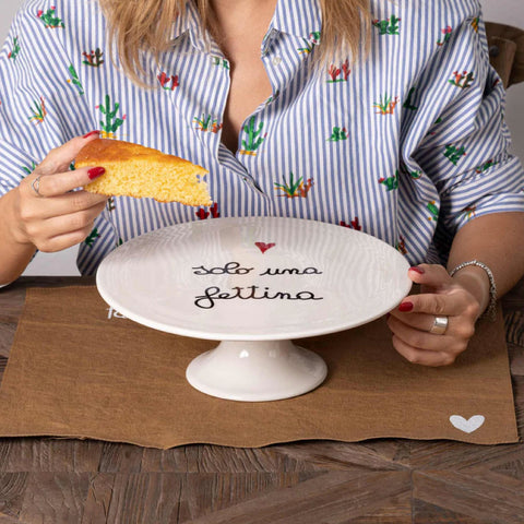 Alzata per dolci e torte in gres - Solo una Fettina