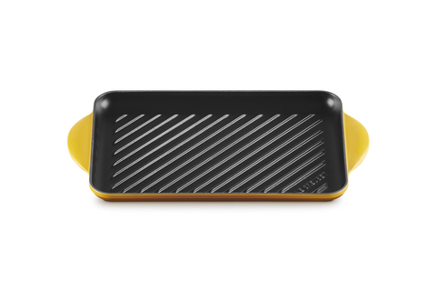 Grill rettangolare Tradition in ghisa vetrificata nectar 32 cm Le creuset