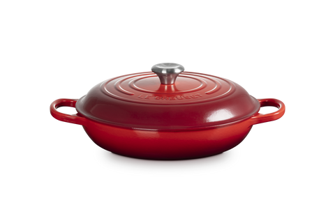 Tegame basso Evolution in ghisa vetrificata ciliegia 30cm Le Creuset