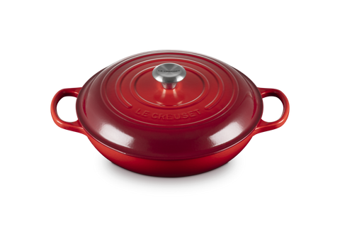 Tegame basso Evolution in ghisa vetrificata ciliegia 30cm Le Creuset