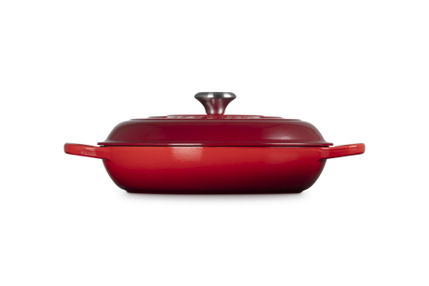 Tegame basso Evolution in ghisa vetrificata ciliegia 30cm Le Creuset