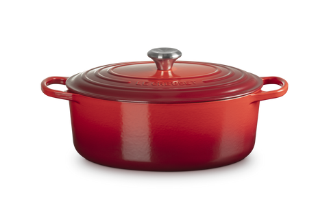 Cocotte ovale Evolution in ghisa vetrificata 31 cm ciliegia Le creuset