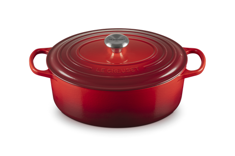 Cocotte ovale Evolution in ghisa vetrificata 31 cm ciliegia Le creuset