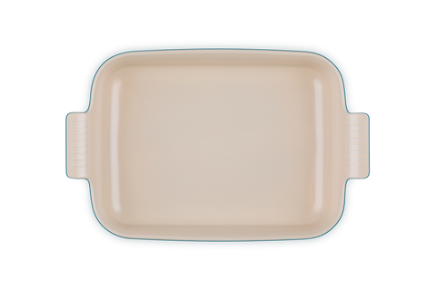 Pirofila rettangolare Tradition in gres vetrificato deep teal 32cm le creuset