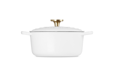 Cocotte rotonda in ghisa vetrificata bianco 24cm Le Creuset