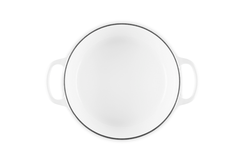 Cocotte rotonda in ghisa vetrificata bianco 24cm Le Creuset