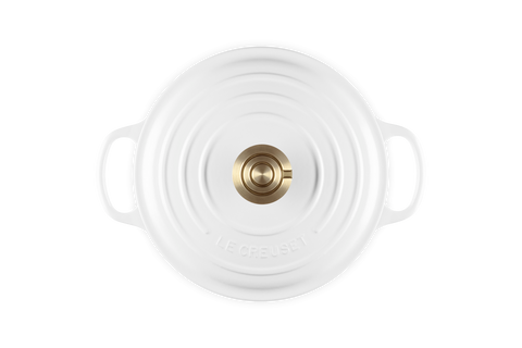 Cocotte rotonda in ghisa vetrificata bianco 24cm Le Creuset