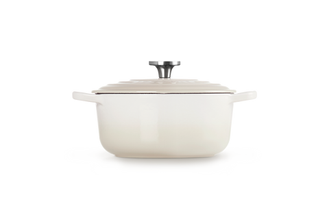 Cocotte rotonda in ghisa vetrificata 20 cm meringue Le creuset