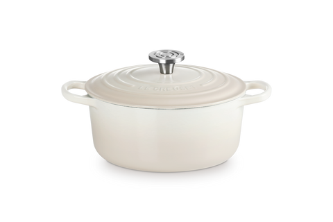 Cocotte rotonda in ghisa vetrificata meringue cm24 Le Creuset