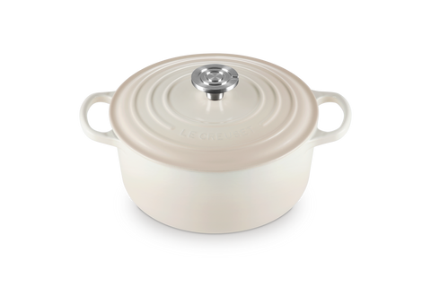 Cocotte rotonda in ghisa vetrificata meringue cm24 Le Creuset