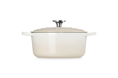 Cocotte rotonda in ghisa vetrificata meringue cm24 Le Creuset