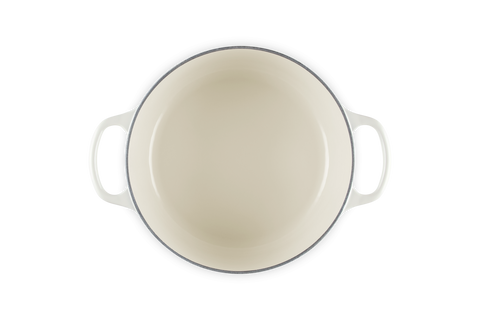 Cocotte rotonda in ghisa vetrificata meringue cm24 Le Creuset