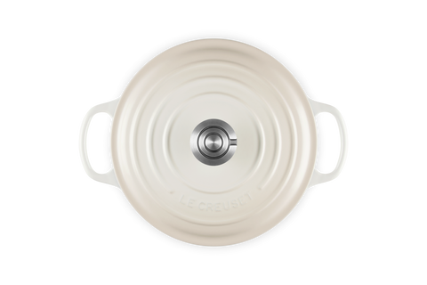 Cocotte rotonda in ghisa vetrificata meringue cm24 Le Creuset