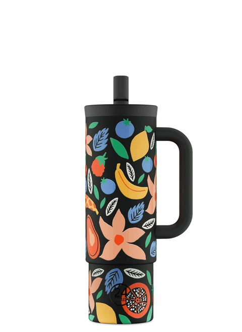 Tazza di cannuccia Isolato Tropical noir 800ml 24Bottles
