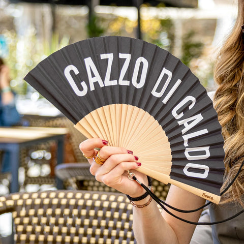 Ventaglio “cazzo di caldo” nero