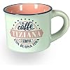 Tazzina da caffè in gres porcellanato personalizzata con piattino - Tiziana