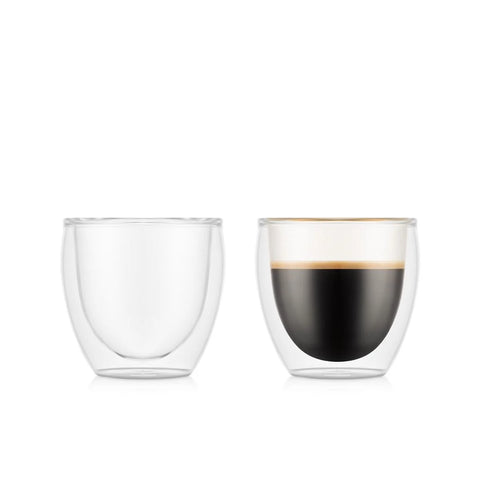 Set 2 bicchieri, doppia parete, 0,08 l Bodum
