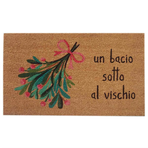 Zerbino in Fibra di Cocco Naturale e Gomma - Un Bacio Sotto al Vischio simple day