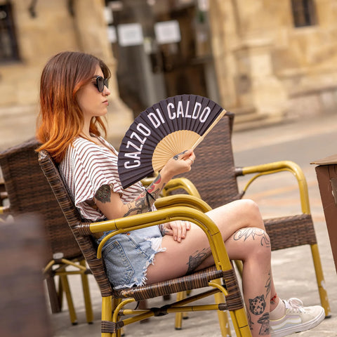 Ventaglio “cazzo di caldo” nero