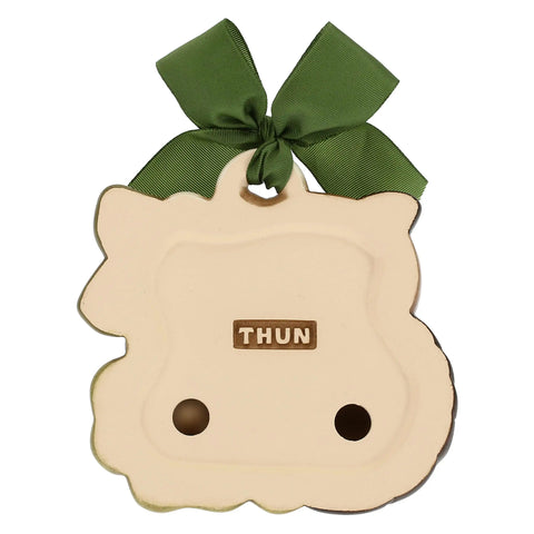 Formella gufo con quadrifoglio portafortuna piccolo